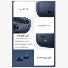 „Xiaomi Redmi AirDots 3“ (BHR4799CN) „Bluetooth 5.2 APTX“ adaptyvios belaidės ausinės su tamsiai mėlyna spalva