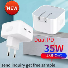 Riff A2569 35W Dual Port USB-C+C (Type-C) Fast Charger for all Apple devices (Analogs A2569) White Riff A2569 35W Dual Port USB-C+C (Type-C) Fast Charger for all Apple devices (Analogs A2569) White