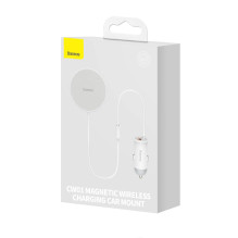 „Baseus CW01“ belaidis automobilinis įkroviklis su „MagSafe 15W“ laikikliu oro išleidimo angai + USB-A 25W