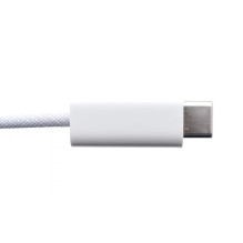 Riff Magnetic Type-C Charger for Apple series smart watches 1 - 8 / SE / Airpods Pro 2 with woven design cable 1m White