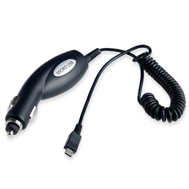 ATX Car charger 12V 24V 1A + Micro USB cable Black Blister