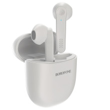 Borofone BE49 TWS 5.0 BT Headset with Touch control 3.5h long-lasting bat. life White