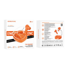 Borofone BW37 TWS 5.3 BT Headset with LED colorful lightning effect 7h long-lasting bat. life Orange Borofone BW37 TWS 5.3 BT Headset with LED colorful lightning effect 7h long-lasting bat. life Orange