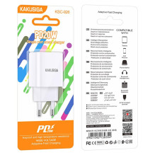 iKaku KSC-926 PD20W single Type-C port smart charger White