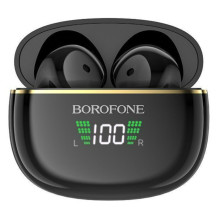Borofone BW30 TWS 5.3 BT ausinės su skaitmeniniu ekranu, 4 val. baterijos veikimo laikas, juodos
