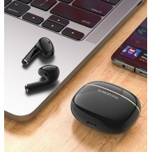 Borofone BW30 TWS 5.3 BT Headset with Digital display 4h long-lasting bat. life Black