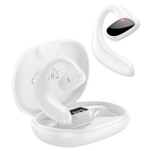 Borofone BW22 TWS 5.3 BT Sport Headset with smart LED 10h long-lasting bat. life White