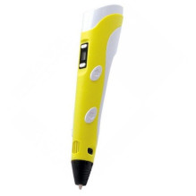 Riff Fantasy 3D printing pen with LCD for kids with 1.75mm ABS / PLA Filament wire / AC Powered / Yellow