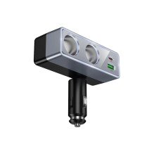 Hoco Z65B car charger 1xUSB A + 1xUSB C+2x cigarette lighter ports PD QC3.0 max 240W / 24V