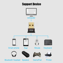 Riff BT-5.0 Universal USB Dongle BT 5.0 for Smartphones / Tablets / Laptops / Computers and Other Devices Riff BT-5.0 Universal USB Dongle BT 5.0 for Smartphones / Tablets / Laptops / Computers and Other Devices