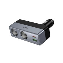 Hoco Z65B car charger 1xUSB A + 1xUSB C+2x cigarette lighter ports PD QC3.0 max 240W / 24V Hoco Z65B car charger 1xUSB A + 1xUSB C+2x cigarette lighter ports PD QC3.0 max 240W / 24V