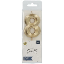 Folat Glamor Cake Candle topper Number 8 (7cm) Metallic Gold Folat Glamor Cake Candle topper Number 8 (7cm) Metallic Gold