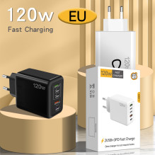 Riff 120W QC3.0 Super Fast charger with x2 USB ports / x3 USB-C Black Riff 120W QC3.0 Super Fast charger with x2 USB ports / x3 USB-C Black