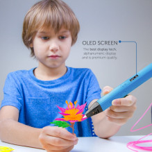 Riff RP800A Pro Slim 3D Pen Printing Pen with LCD with 1.75mm ABS / PLA Filament wire AC Powered Blue Riff RP800A Pro Slim 3D Pen Printing Pen with LCD with 1.75mm ABS / PLA Filament wire AC Powered Blue