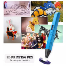 Riff RP800A Pro Slim 3D Pen Printing Pen with LCD with 1.75mm ABS / PLA Filament wire AC Powered Blue Riff RP800A Pro Slim 3D Pen Printing Pen with LCD with 1.75mm ABS / PLA Filament wire AC Powered Blue