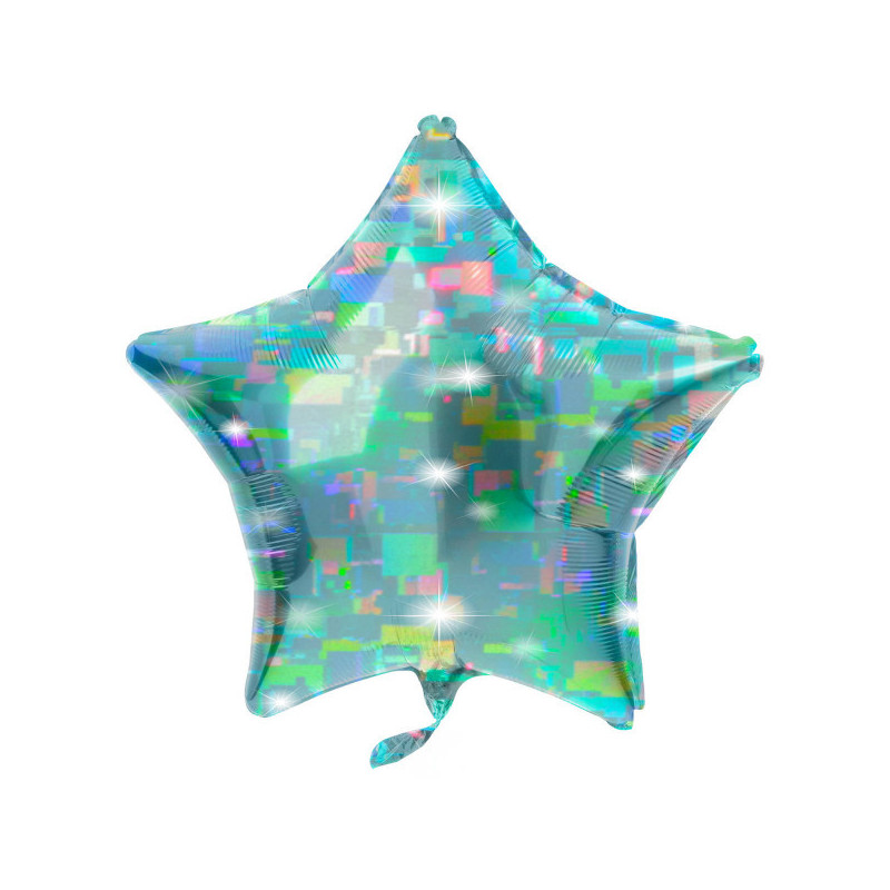 Folat Foil Balloon "Star" 61cm Galactic Aqua