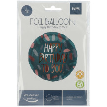Folat Foil Balloon "Happy Birthday" 45cm