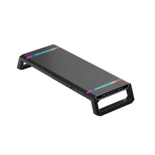 Riff T1 ICE Coorel monitor stand with RGB lighting / x4 USB ports / mobile phone stand Riff T1 ICE Coorel monitor stand with RGB lighting / x4 USB ports / mobile phone stand
