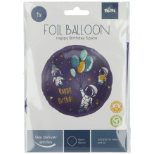 Folat Foil Balloon "Birthday Space" 45cm Folat Foil Balloon "Birthday Space" 45cm