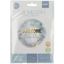 Folat Foil Balloon "Welcome Baby Boy" 45cm