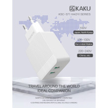 Kaku KSC-371 Set 2in1 Smart Two USB Sockets 2.4A Mains Charger + USB to Lightn 1m Cable