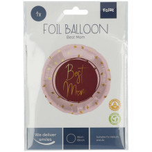 Folat Foil Balloon "Best Mum" 45cm Folat Foil Balloon "Best Mum" 45cm