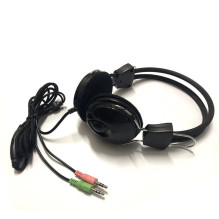 Kubite T-808 Computer Light Headset 30mm drivers 1.8m Cable 2x 3.5mm audio / mic Black