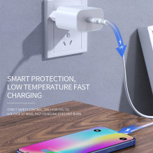 iKaku KSC-500 HELI 20W QC3.0 PD Type-C wire fast charger White