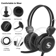 Kubite T-591 Gaming Headset 40mm drivers 1.8m Cable 2x 3.5mm audio / mic + USB Army Green