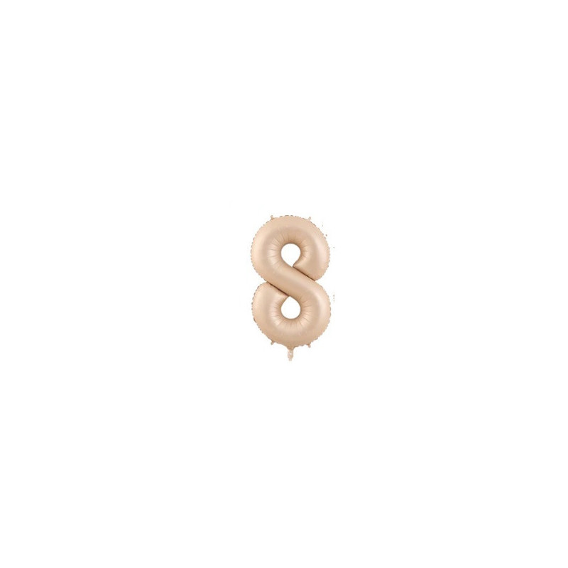 Riff 1m Folio Balloon Number 8 Matte Beige