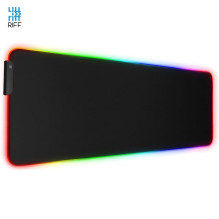 „Riff RGB-01“ žaidimų pelės kilimėlis, padengtas guma ir audiniu, su USB RGB LED spalvota šviesa (80 x 30 cm), juodas „Riff RGB-01“ žaidimų pelės kilimėlis, padengtas guma ir audiniu, su USB RGB LED spalvota šviesa (80 x 30 cm), juodas