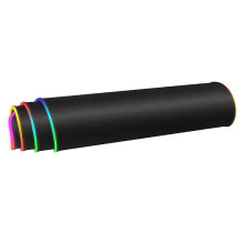 „Riff RGB-01“ žaidimų pelės kilimėlis, padengtas guma ir audiniu, su USB RGB LED spalvota šviesa (80 x 30 cm), juodas „Riff RGB-01“ žaidimų pelės kilimėlis, padengtas guma ir audiniu, su USB RGB LED spalvota šviesa (80 x 30 cm), juodas