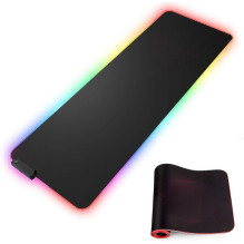 Riff RGB-01 Gaming Mouse Pad Rubberized Fabric with USB RGB LED Color Light (80x30cm) Black