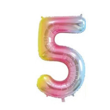 Riff 1m Folio Balloon Number 5 Glossy Colorful