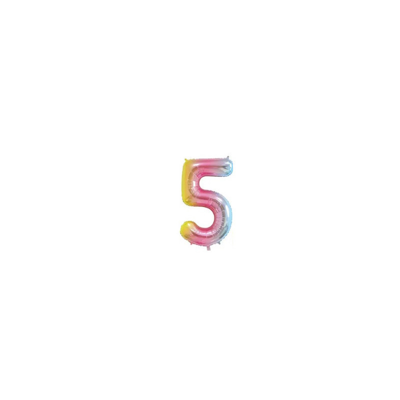 Riff 1m Folio Balloon Number 5 Glossy Colorful