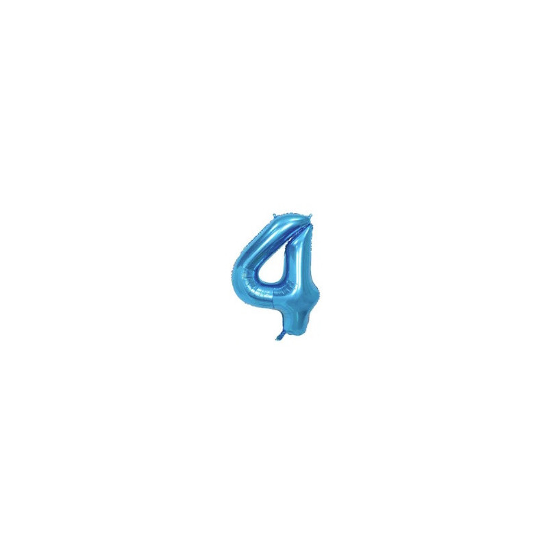 Riff 1m Folio Balloon Number 4 Glossy Blue
