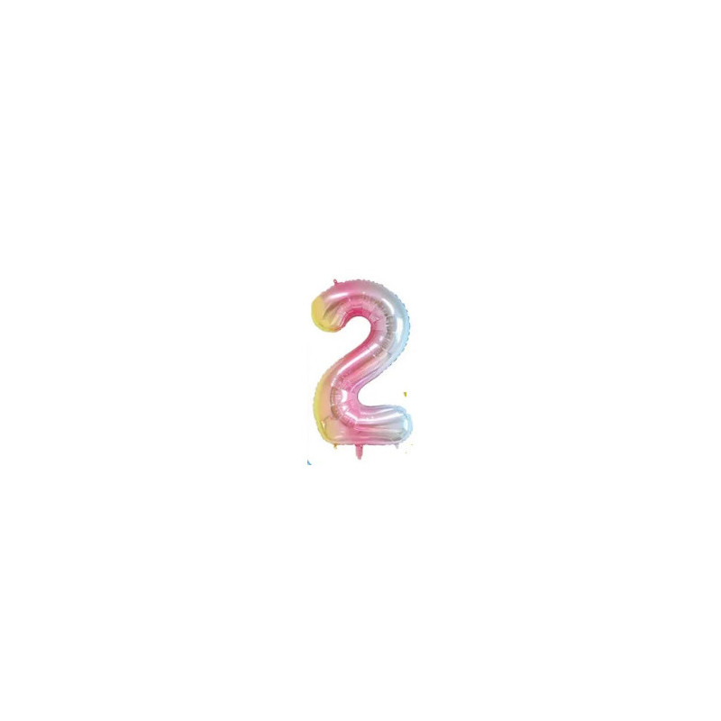 Riff 1m Folio Balloon Number 2 Glossy Colorful