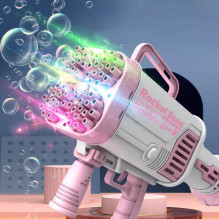 „Riff Rocket Bazooka“ 64 skylių muilo burbulų pistoletas su butelio laikikliu, skirtas vaikų vakarėliams ir lauko žaidim