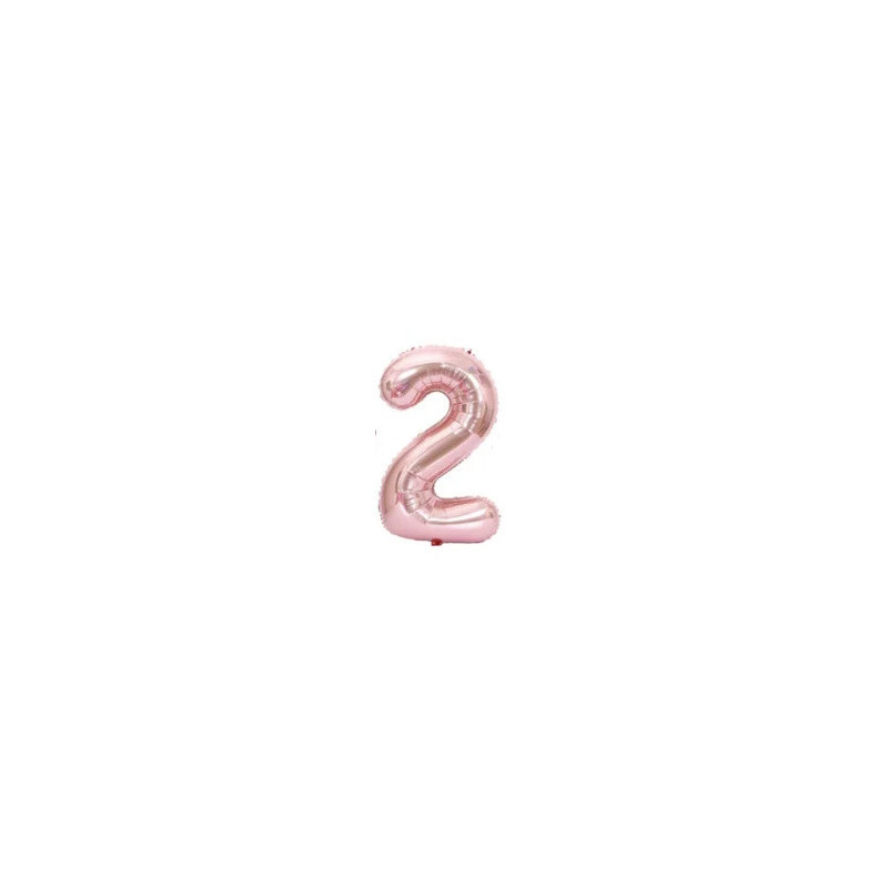 Riff 1m Folio Balloon Number 2 Glossy Pink