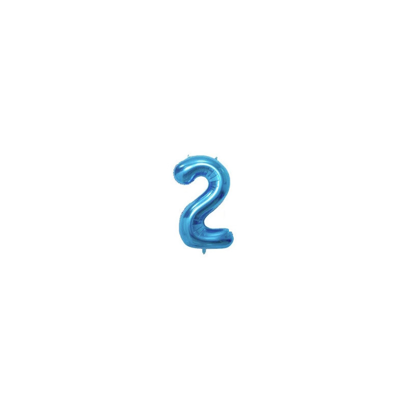 Riff 1m Folio Balloon Number 2 Glossy Blue