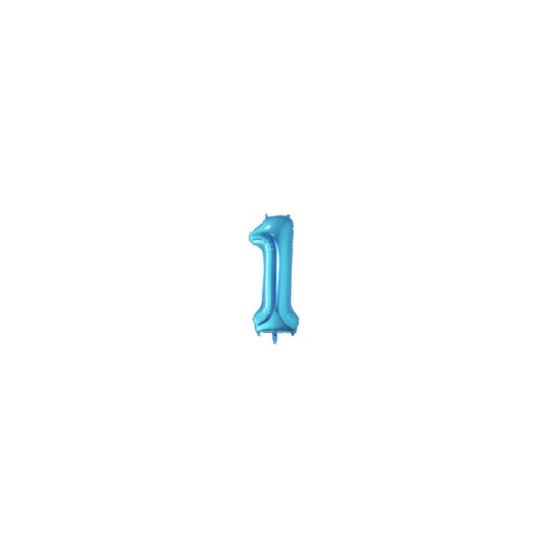Riff 1m Folio Balloon Number 1 Glossy Blue