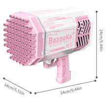Riff Rocket Bazooka 88 hole Soap Bubble Gun for Indoor Kids Party & Outdoor Fun Games Pink Riff Rocket Bazooka 88 hole Soap Bubble Gun for Indoor Kids Party & Outdoor Fun Games Pink