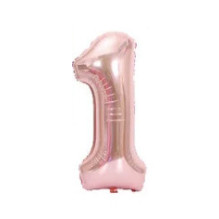 Riff 1m Folio Balloon Number 1 Glossy Pink