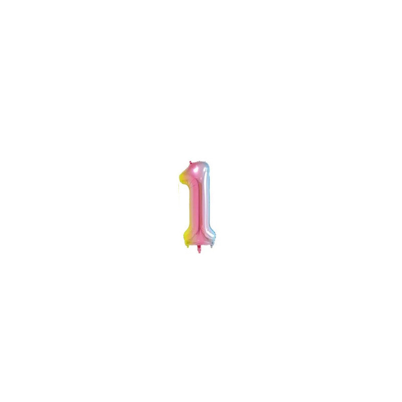 Riff 1m Folio Balloon Number 1 Glossy Colorful