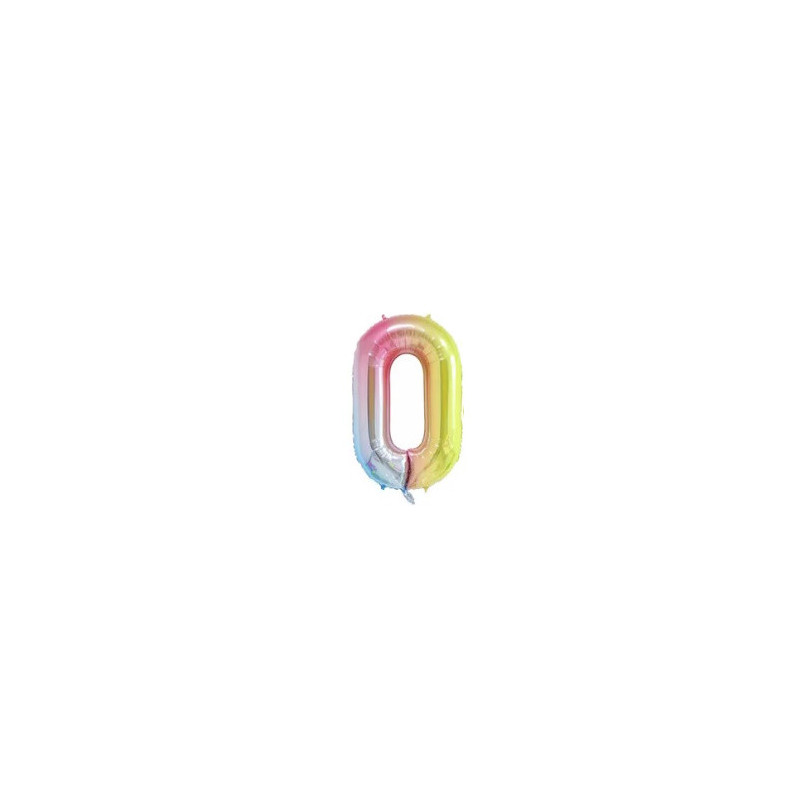 Riff 1m Folio Balloon Number 0 Glossy Colorful