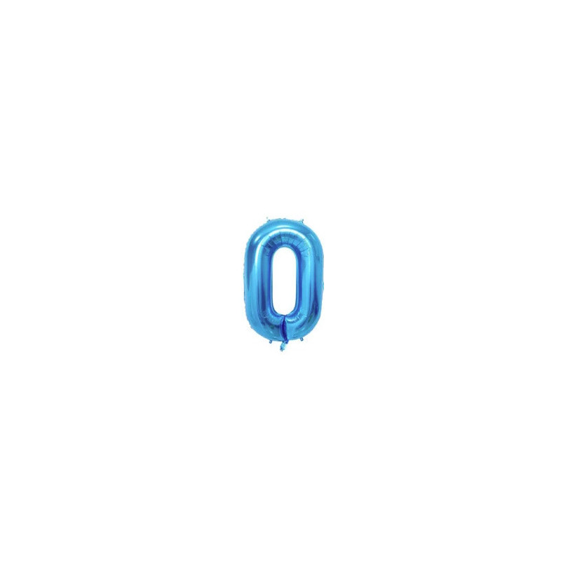 Riff 1m Folio Balloon Number 0 Glossy Blue