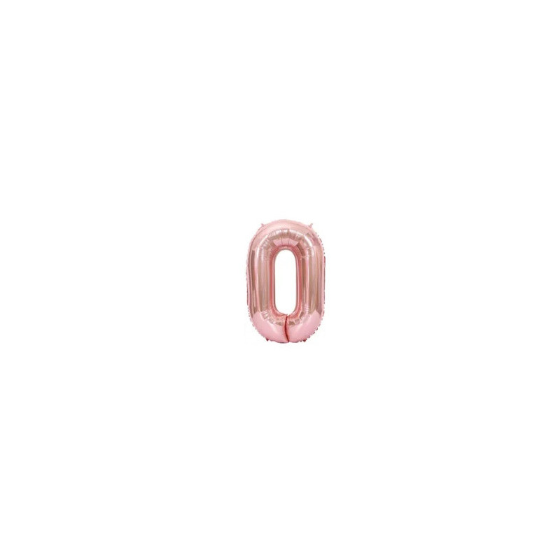 Riff 1m Folio Balloon Number 0 Glossy Pink