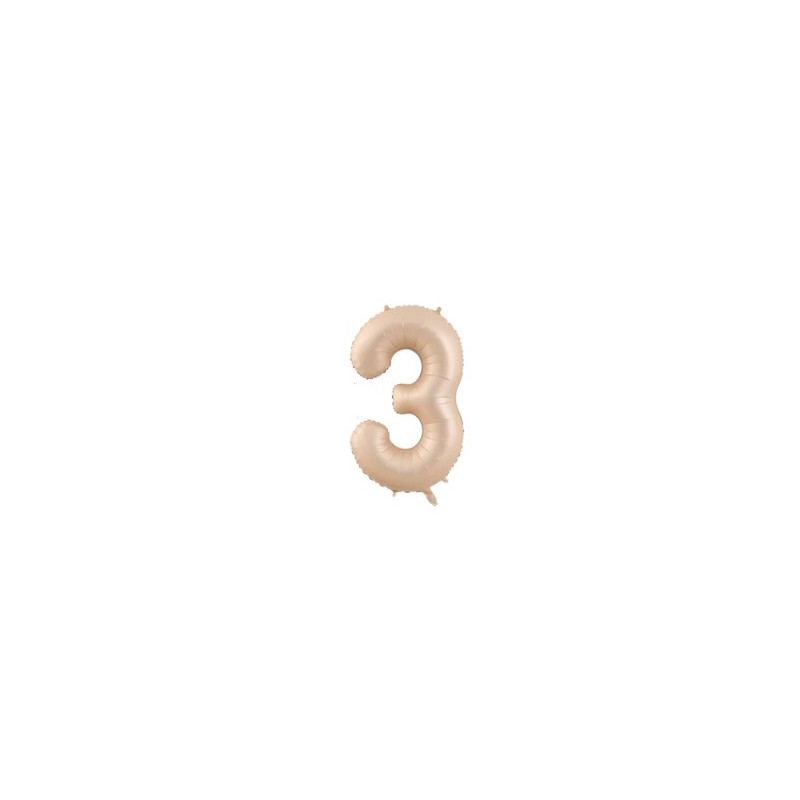 Riff 1m Folio Balloon Number 3 Matte Beige