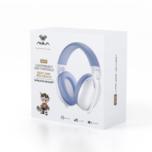 Aula S6 3in1 Lightweight and portable Headphones with Bluetooth / Wireless / Wire Blue