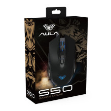 Aula S50 Multi-Color backlight wired Gaming Optical mouse / 7 buttons / 800-4800dpi / with ergonomic shape / Black Aula S50 Multi-Color backlight wired Gaming Optical mouse / 7 buttons / 800-4800dpi / with ergonomic shape / Black